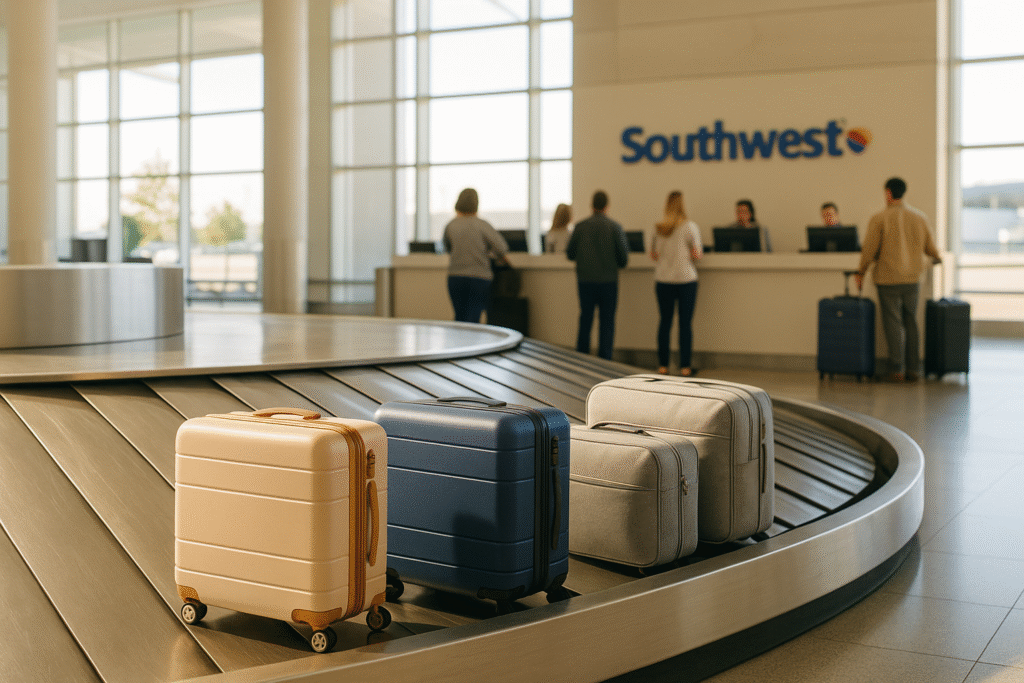 Southwest Airlines, baggage policy, checked bags, travel fees, fare types
