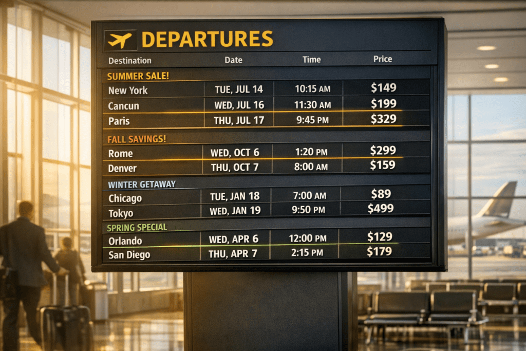 Why Timing Matters for Seasonal Flight Deals